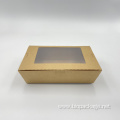 Custom logo kraft paper box with window 1000ml